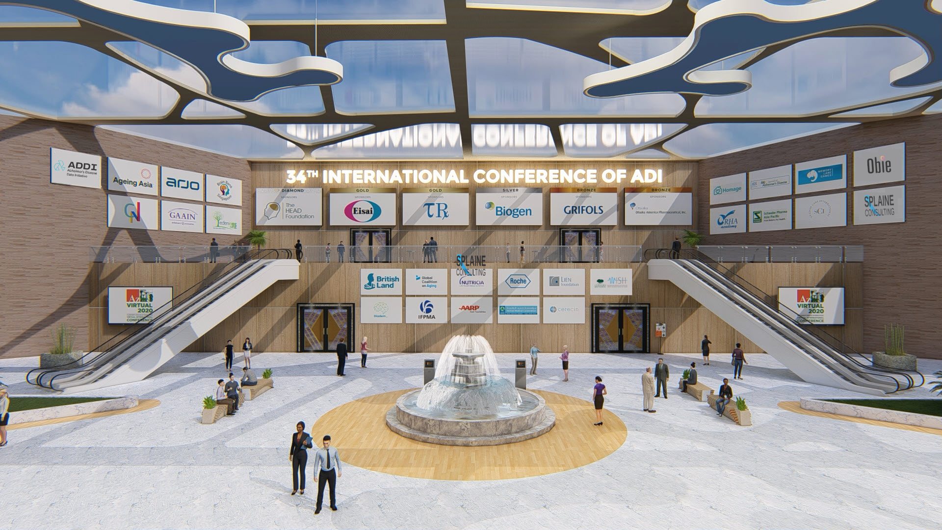 The virtual conference lobby of the 34th International Conference of ADI