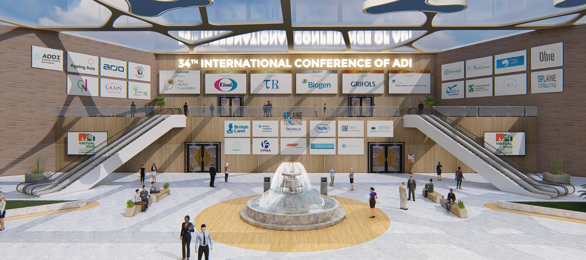 The virtual conference lobby of the 34th International Conference of ADI